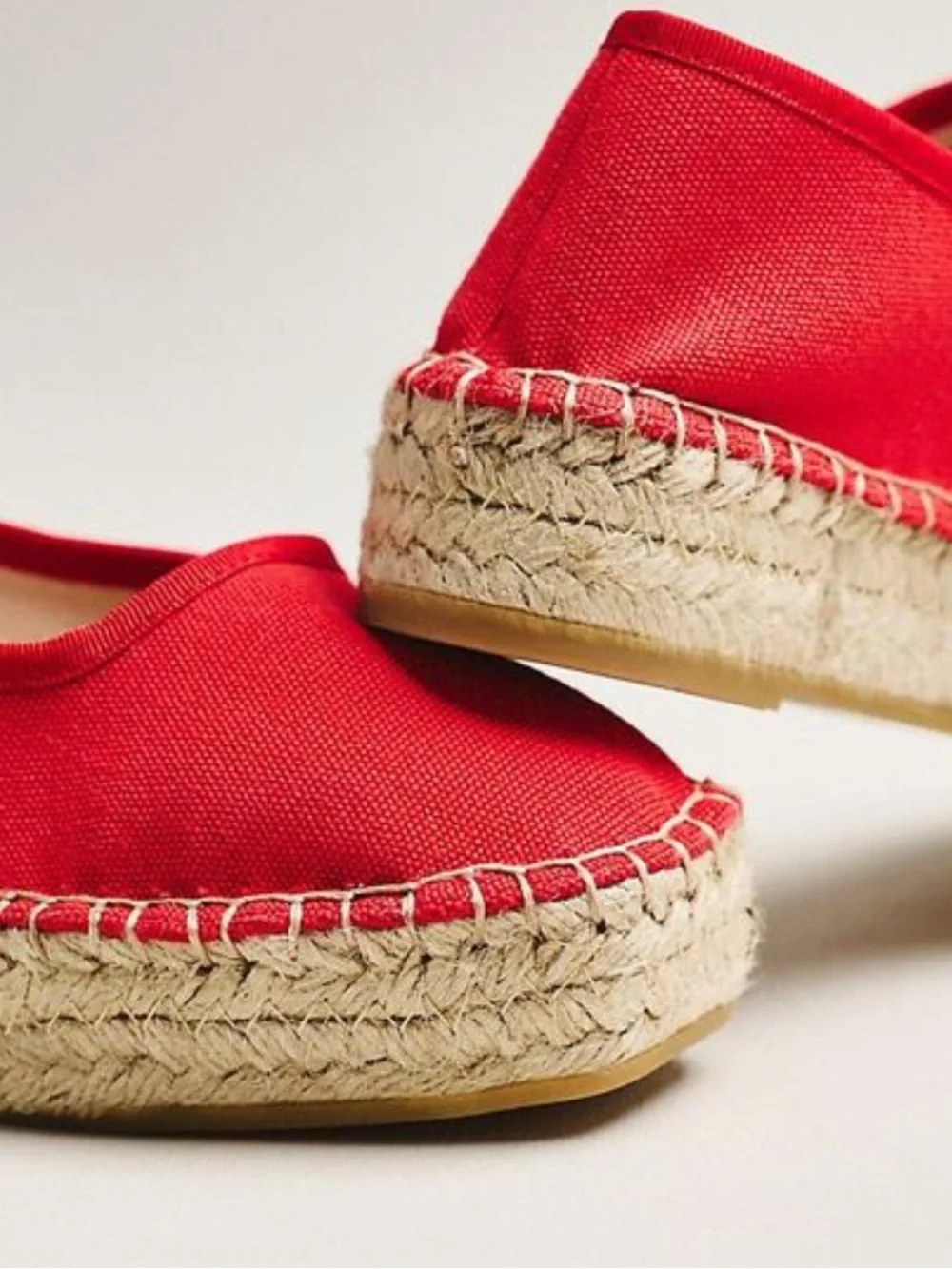 Anthropologie Maeve Mary Jane Espadrille Flats in Red